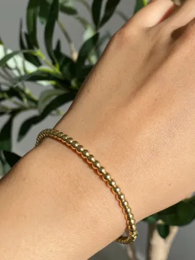 14K Gold Ball Bangle