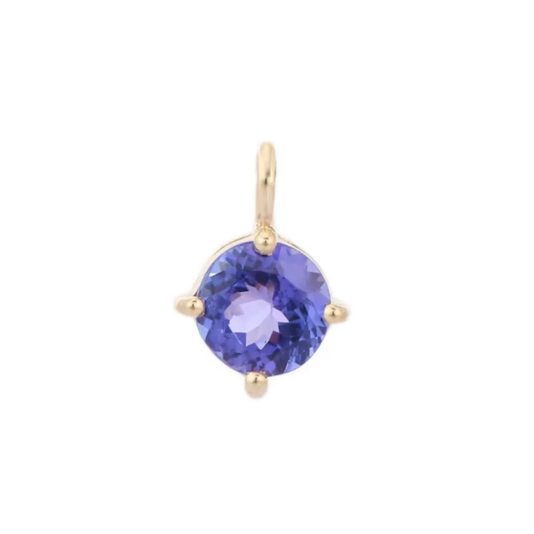 14K Gold Tanzanite Gemstone Pendant