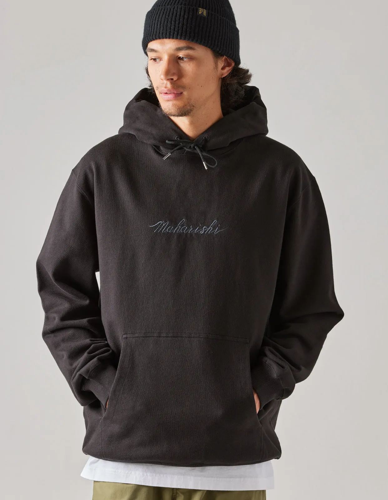 4622 Maharishi Organic Hooded Sweat Black