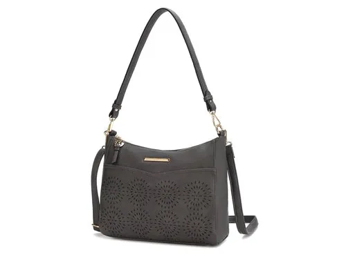 Alanis Laser Cut Vegan Leather Women’s Shoulder Bag