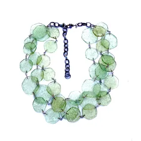 Apple Green 'Stained Glass' Ice Chip Necklace