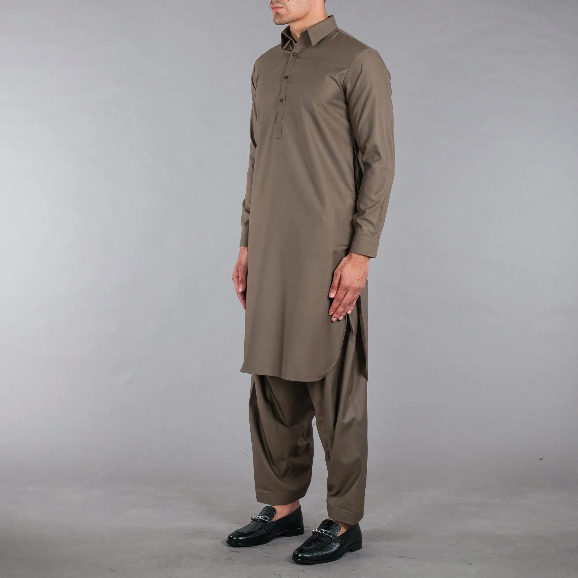 Ash Grey Shalwar Qameez