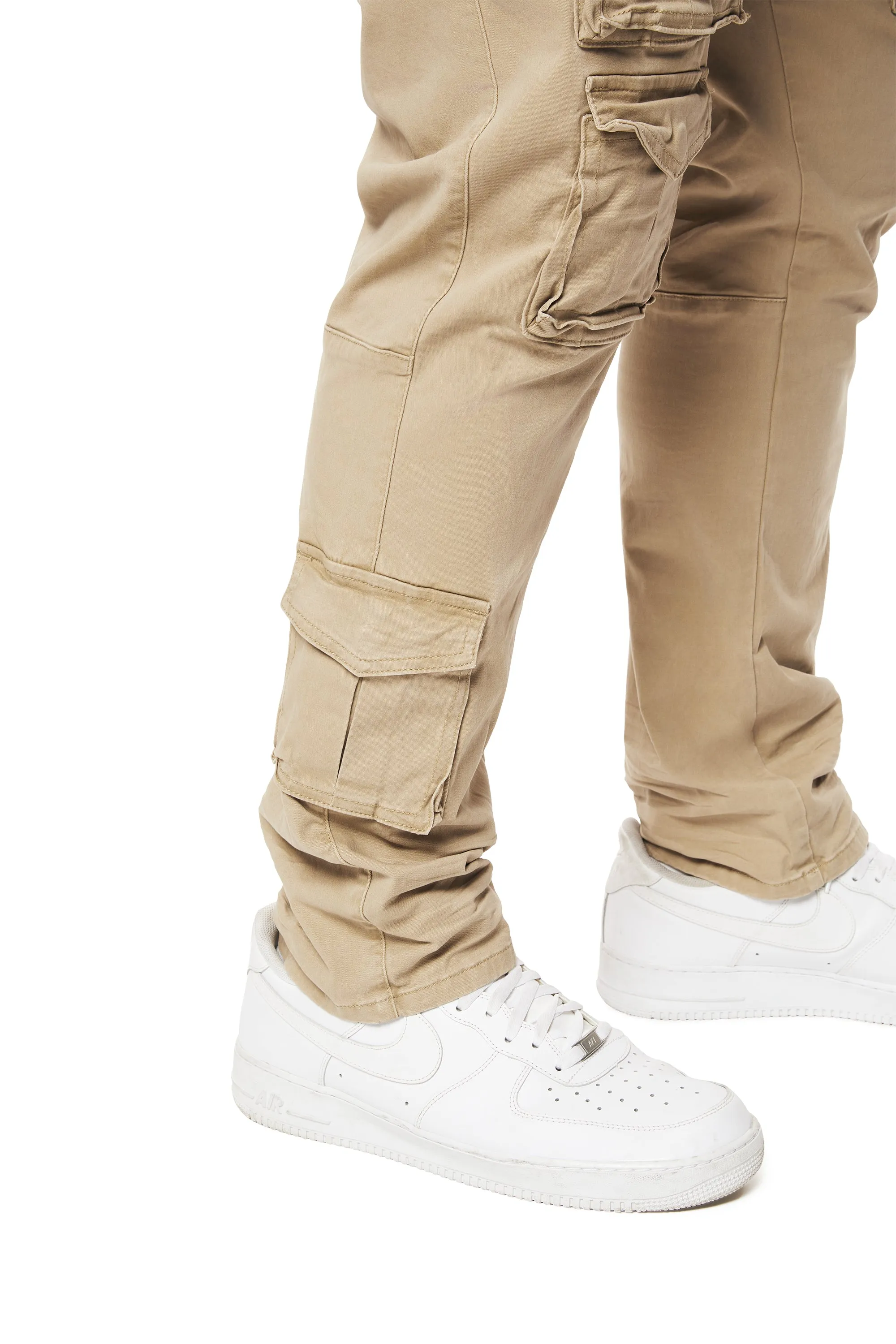 Big and Tall - 10 Pocket Twill Pants - Khaki