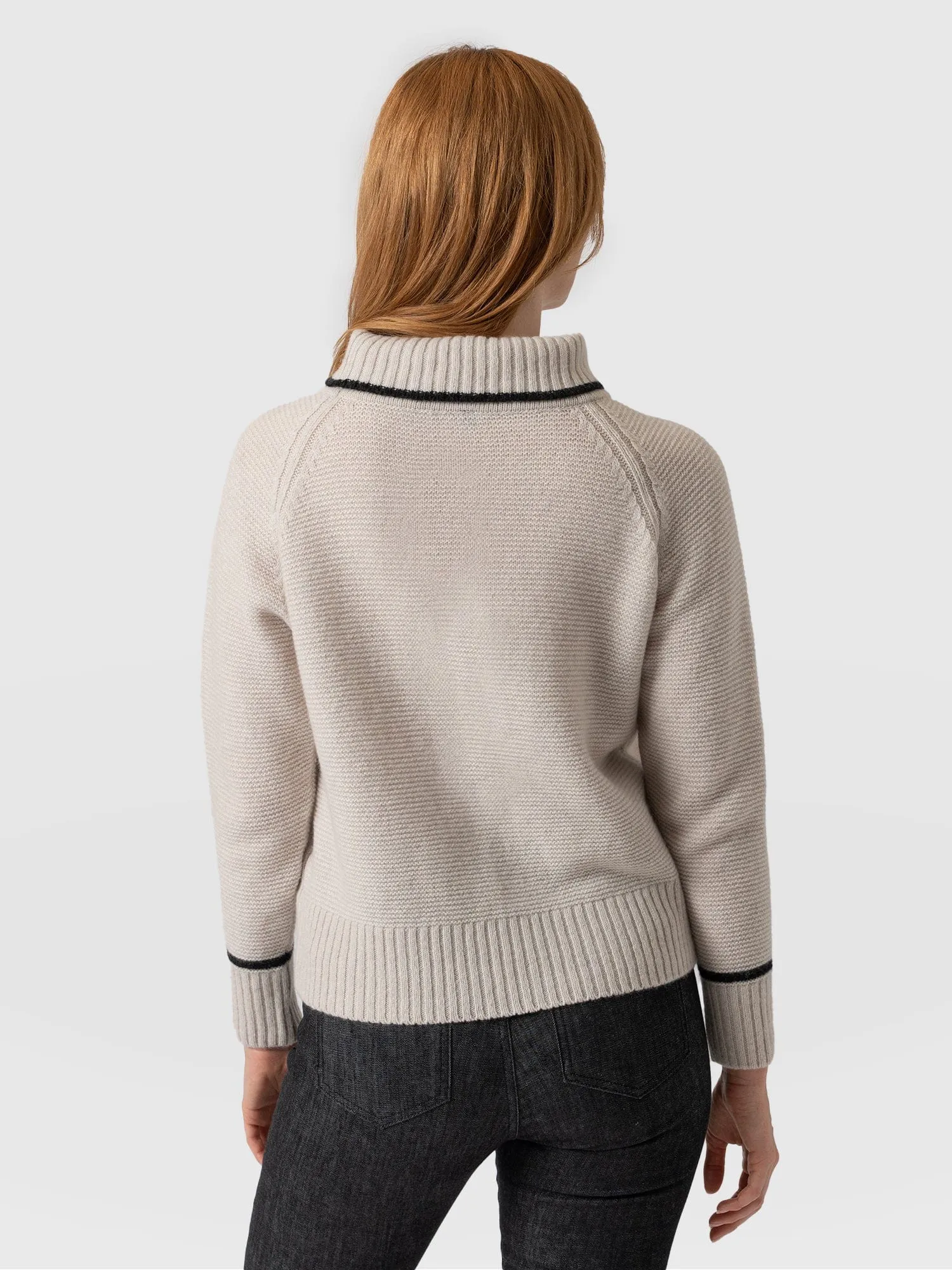 Blake Cashmere Skull Jumper - Cream