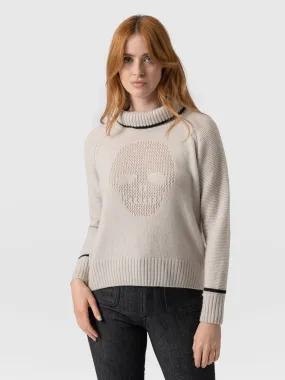 Blake Cashmere Skull Jumper - Cream