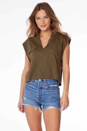 BOXY COLLARED TOP