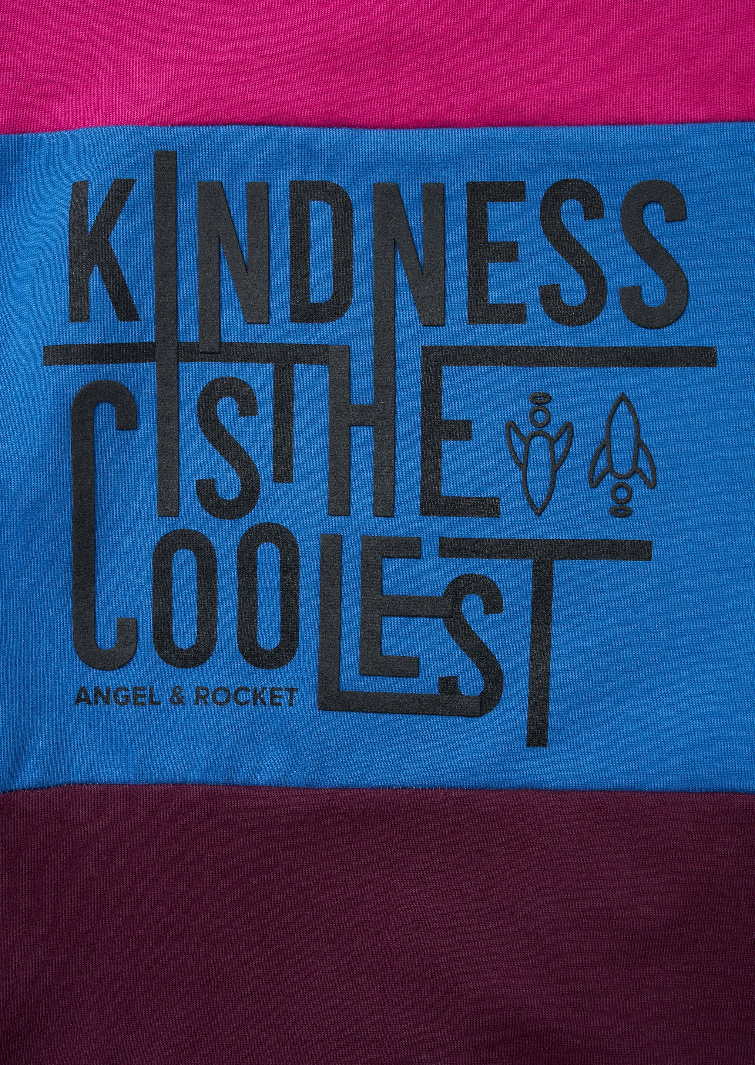 Boys Colour Block and Kindness Slogan Printed T-Shirt