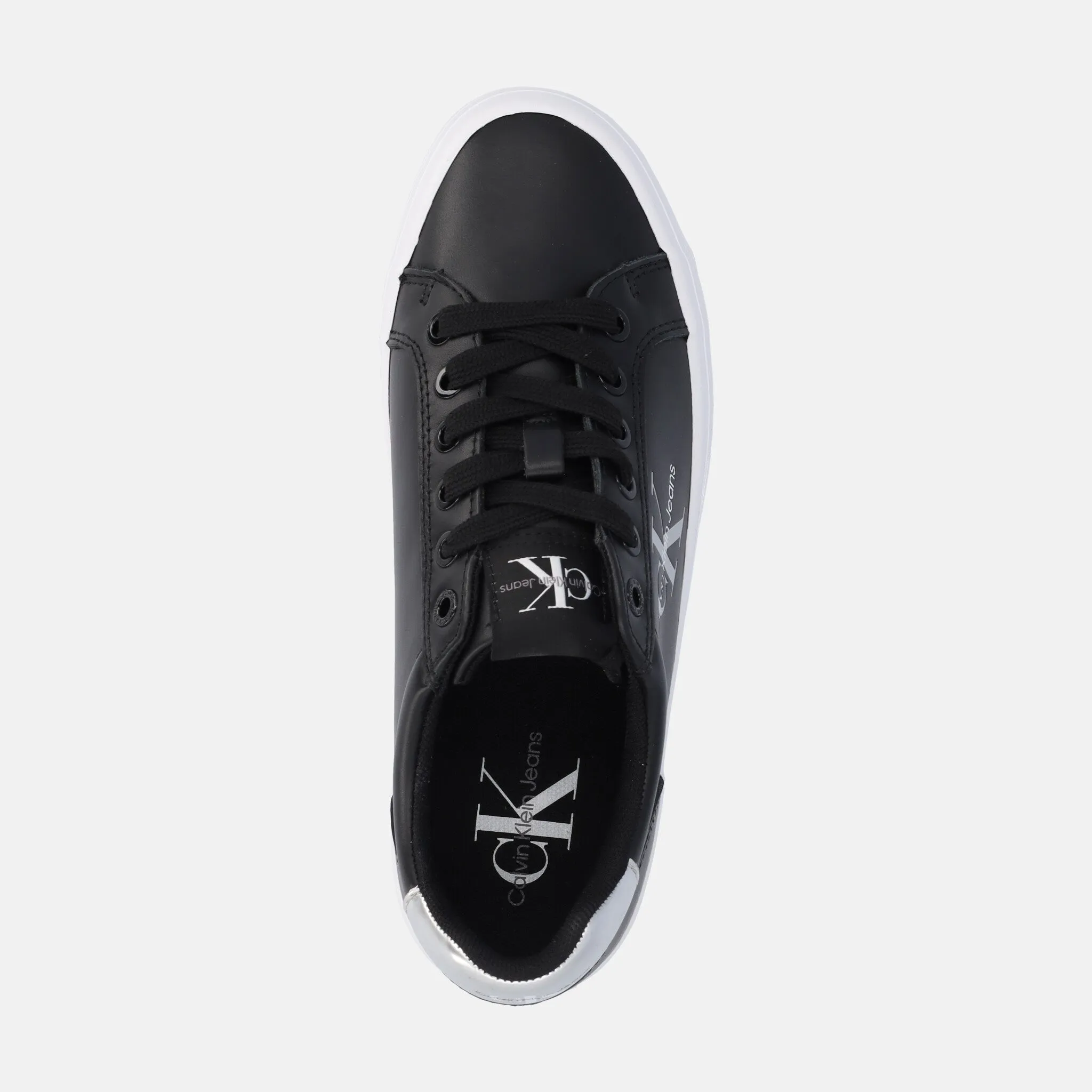 CALVIN KLEIN VULC FLATF LACEUP LTH REFL