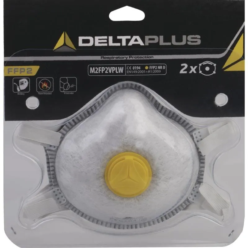 Delta Plus Pack of 2 Individual Builders Dust Masks FFP2