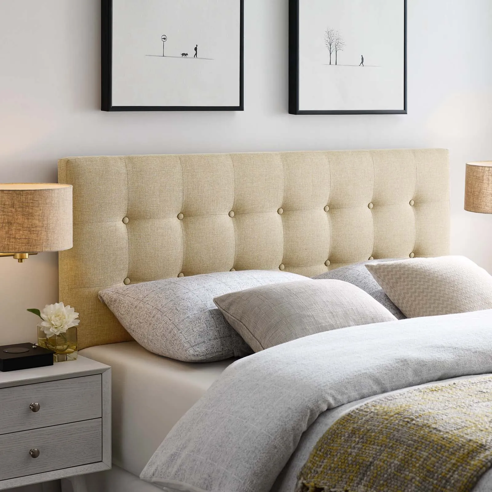 Emily Upholstered Fabric Headboard