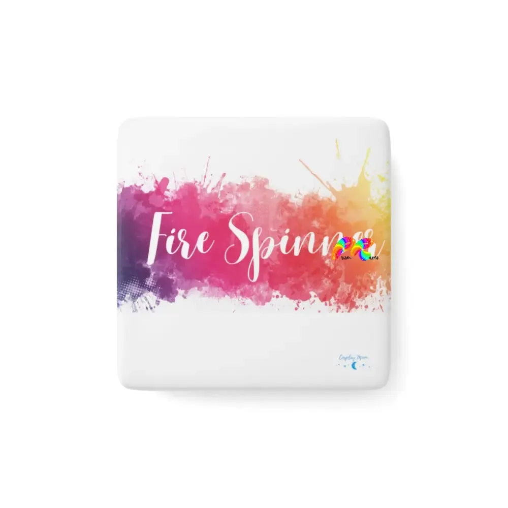 Fire Spinner Porcelain Magnet