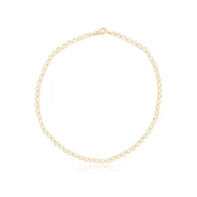 Gold Heart Link Bracelet