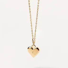 Heart Necklace in 14kt Gold Over Sterling Silver