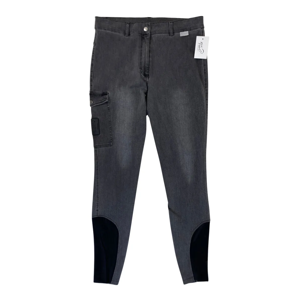 HH Unique Denim Breeches in Acid Grey - Women's UK 14/US 10