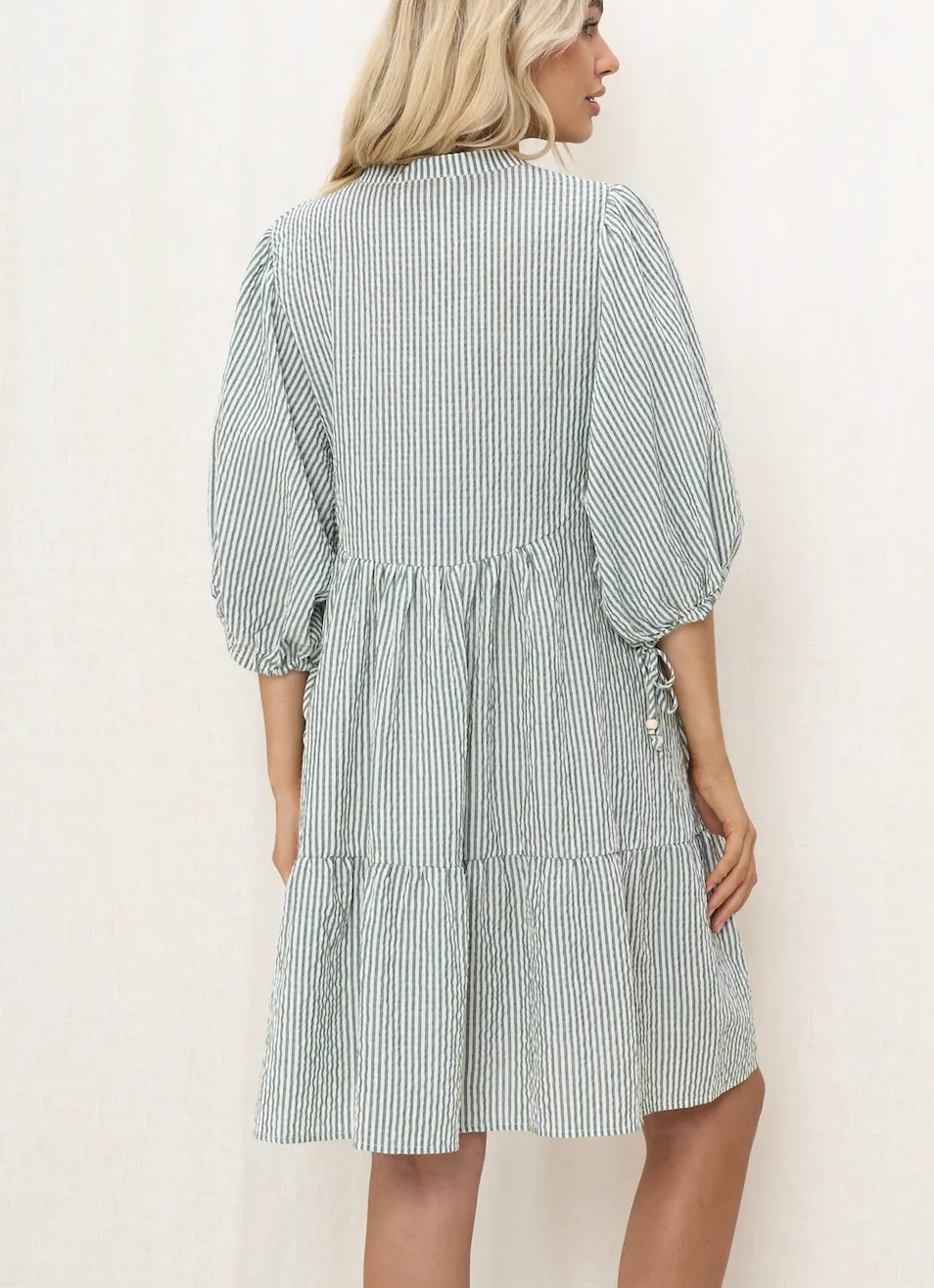 Jayla Dress - Green Stripe