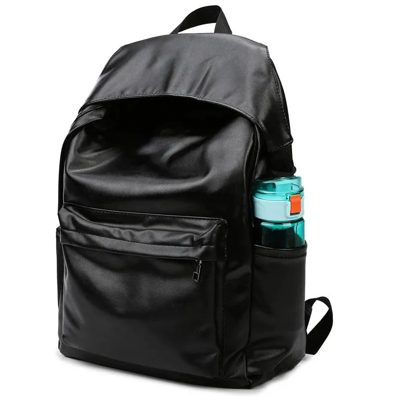 Large Capacity GZ215 Leather Cool Backpack - Ideal for Travel, School, and College