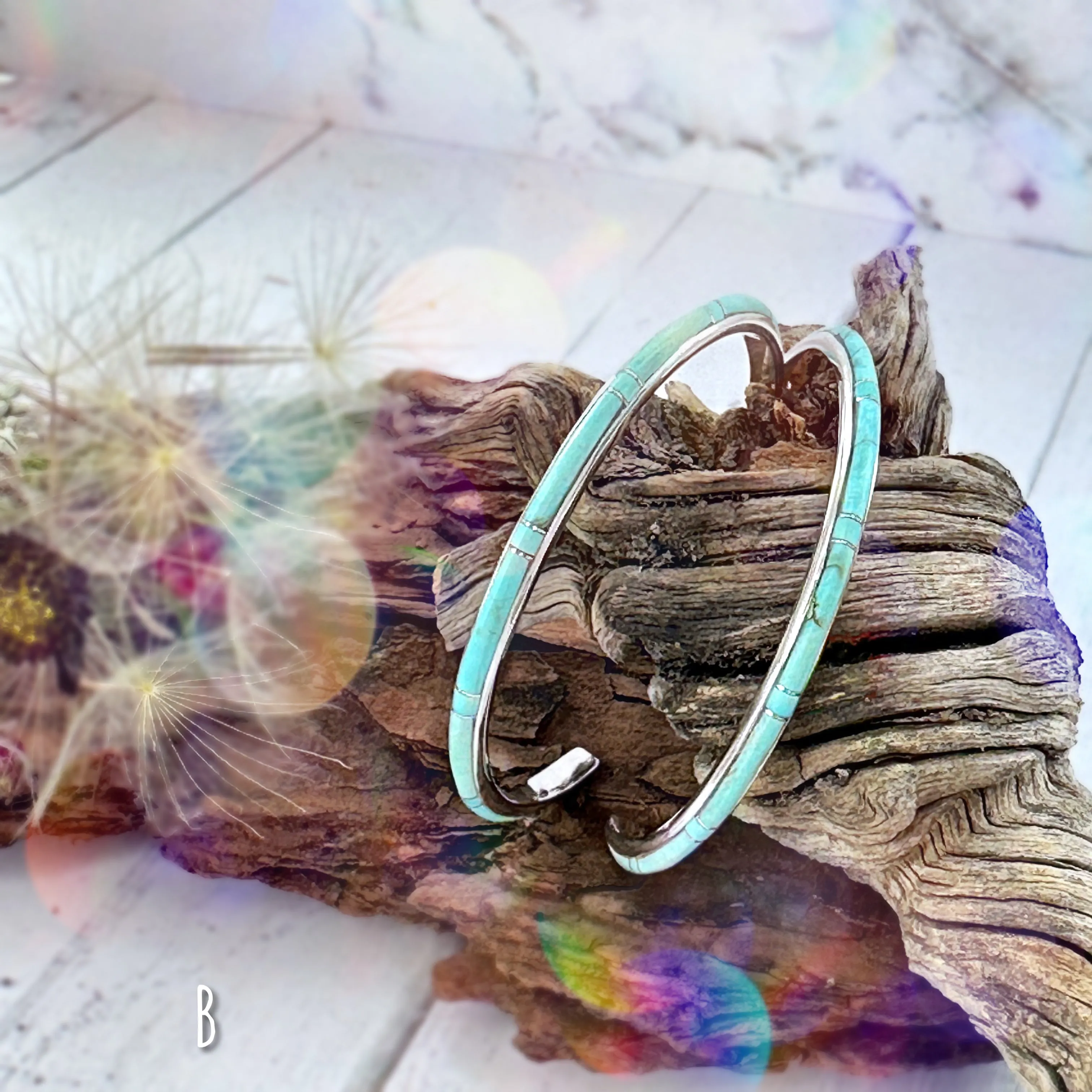 LARGE  {Iron Maiden Turquoise} Hoops