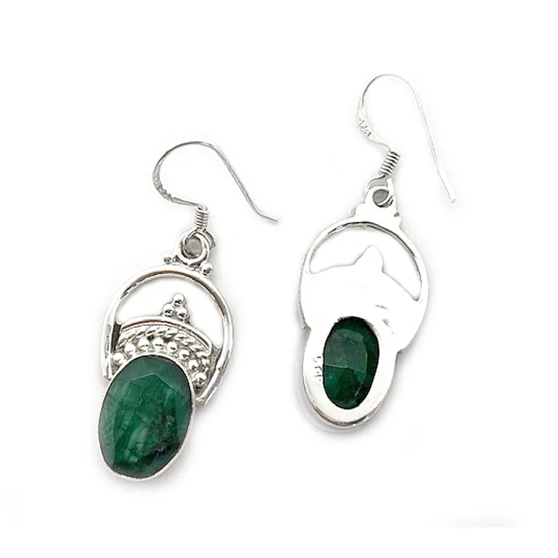 Mahe Emerald Quartz Boho Earrings