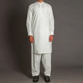 Milky White Shalwar Qameez