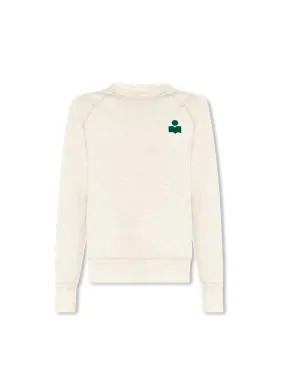 Milla Sweat Shirt in Ecru/Emerald