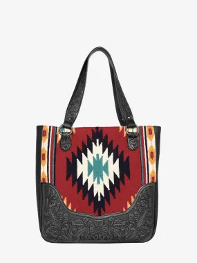 Montana West Vintage Floral Aztec Tapestry Concealed Carry Oversized Tote