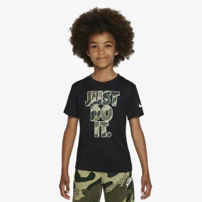 NIKE JUNIOR SPORTSWEAR JUST DO IT BLACK CAMO TEE