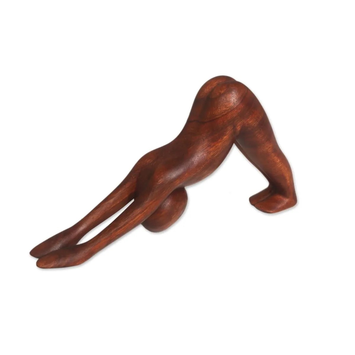 Novica Downward Facing Dog Wood Statuette