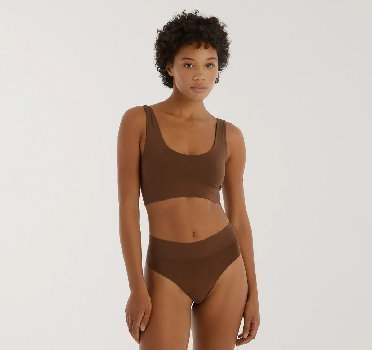 Organic Basics Smooth Bralette Walnut