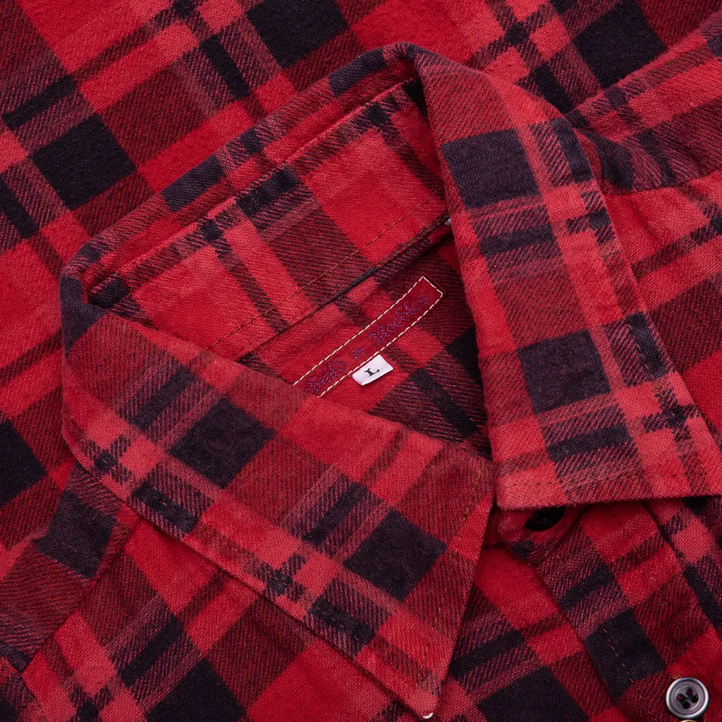 Over Dye 7 Cuts Shirt - Red