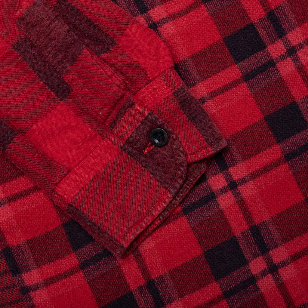 Over Dye 7 Cuts Shirt - Red