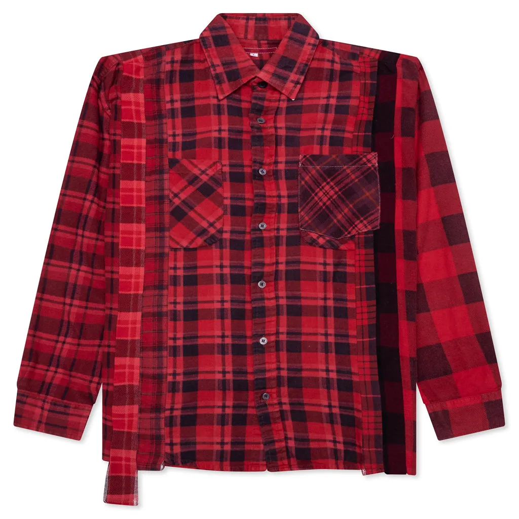 Over Dye 7 Cuts Shirt - Red