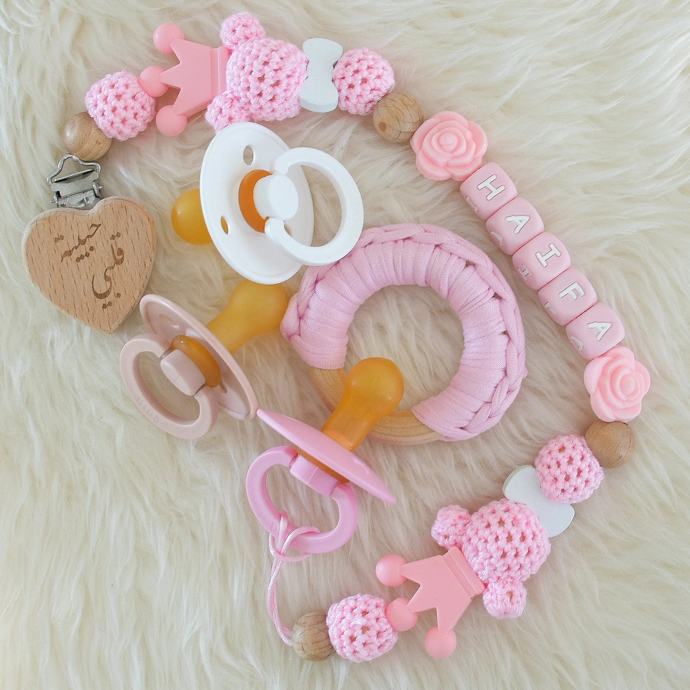 Personalised Pacifier Clip & BIBS Pacifiers