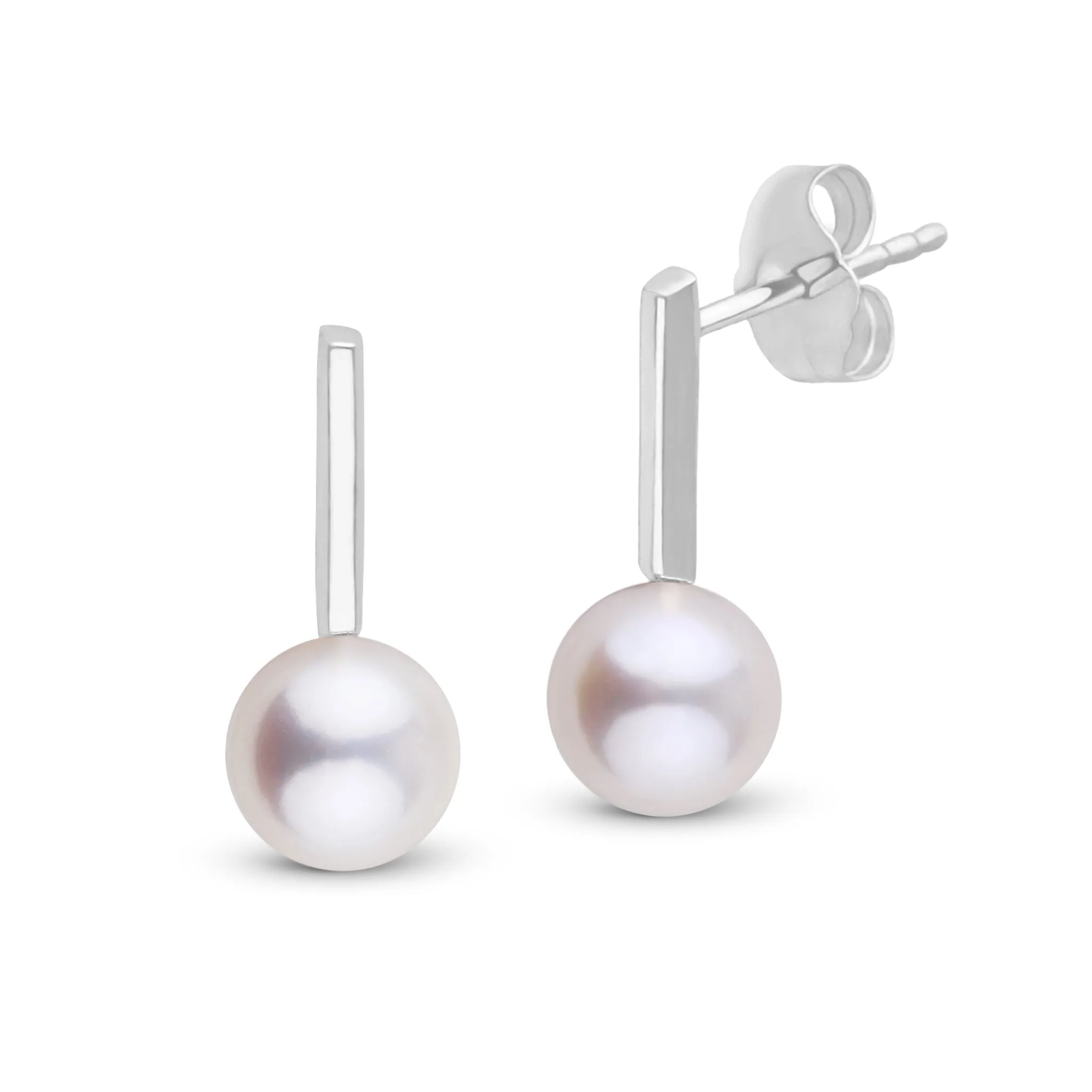 Petite Bar Collection 6.5-7.0 mm Freshadama Pearl Earrings