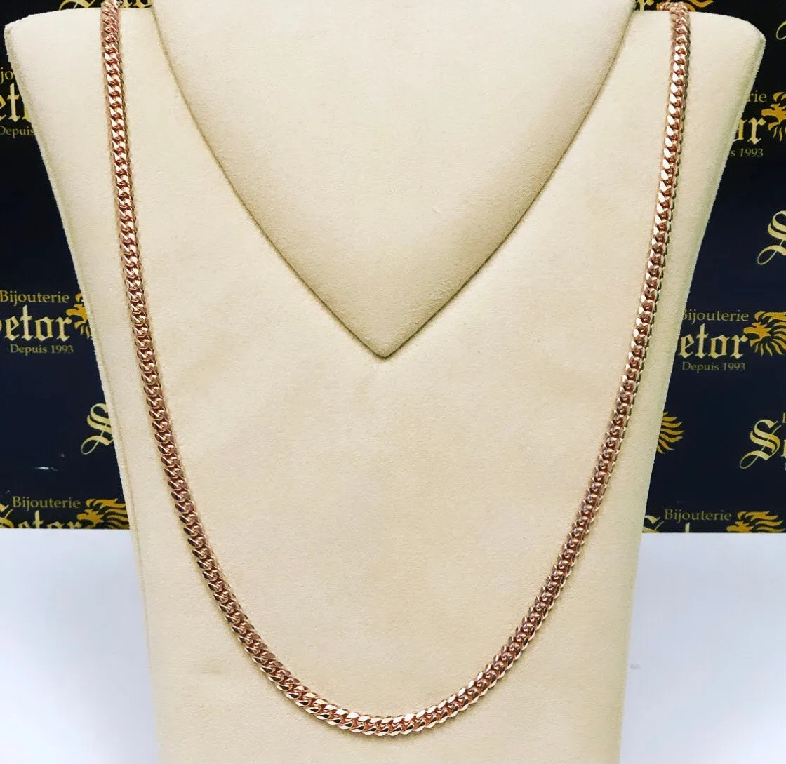 Rose gold Miami Cuban link chain