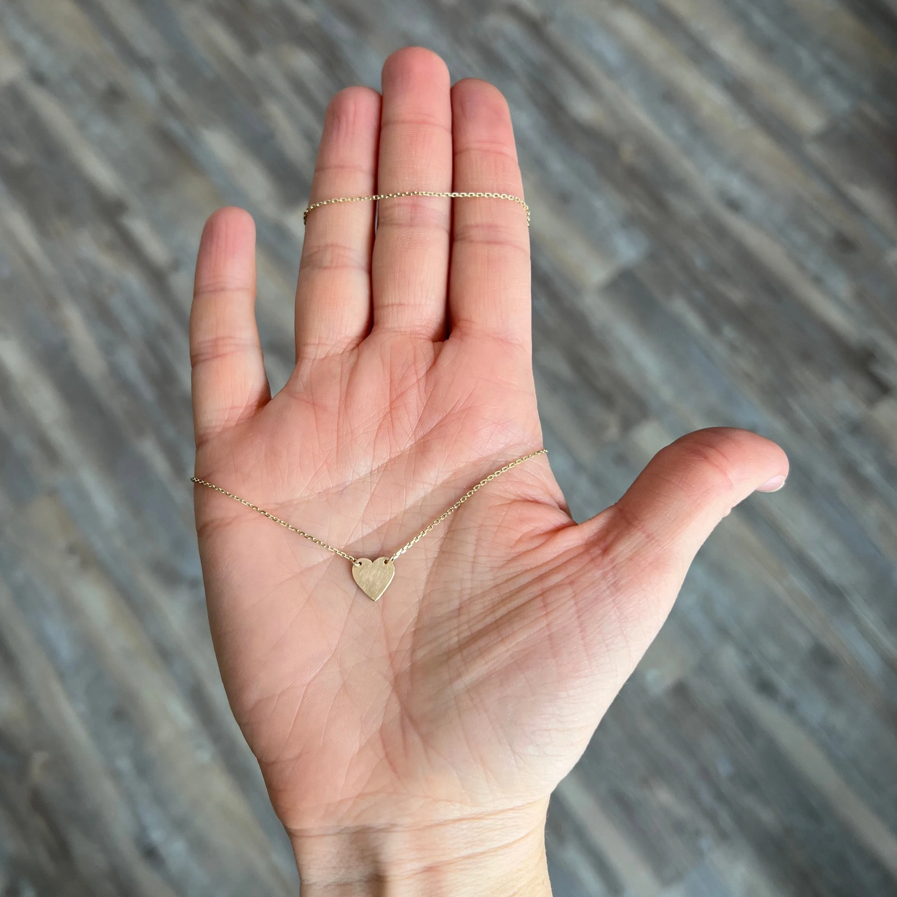 Small Heart Necklace in Reclaimed 14k Gold