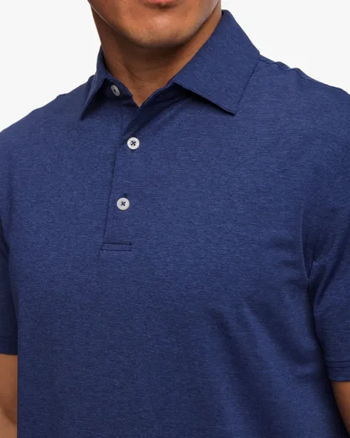 Southern Tide brrr°-eeze Heather Performance Polo Shirt - Navy Nautical