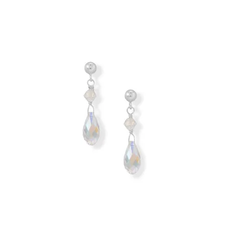 Swarovski Crystal Drop Ball Earrings