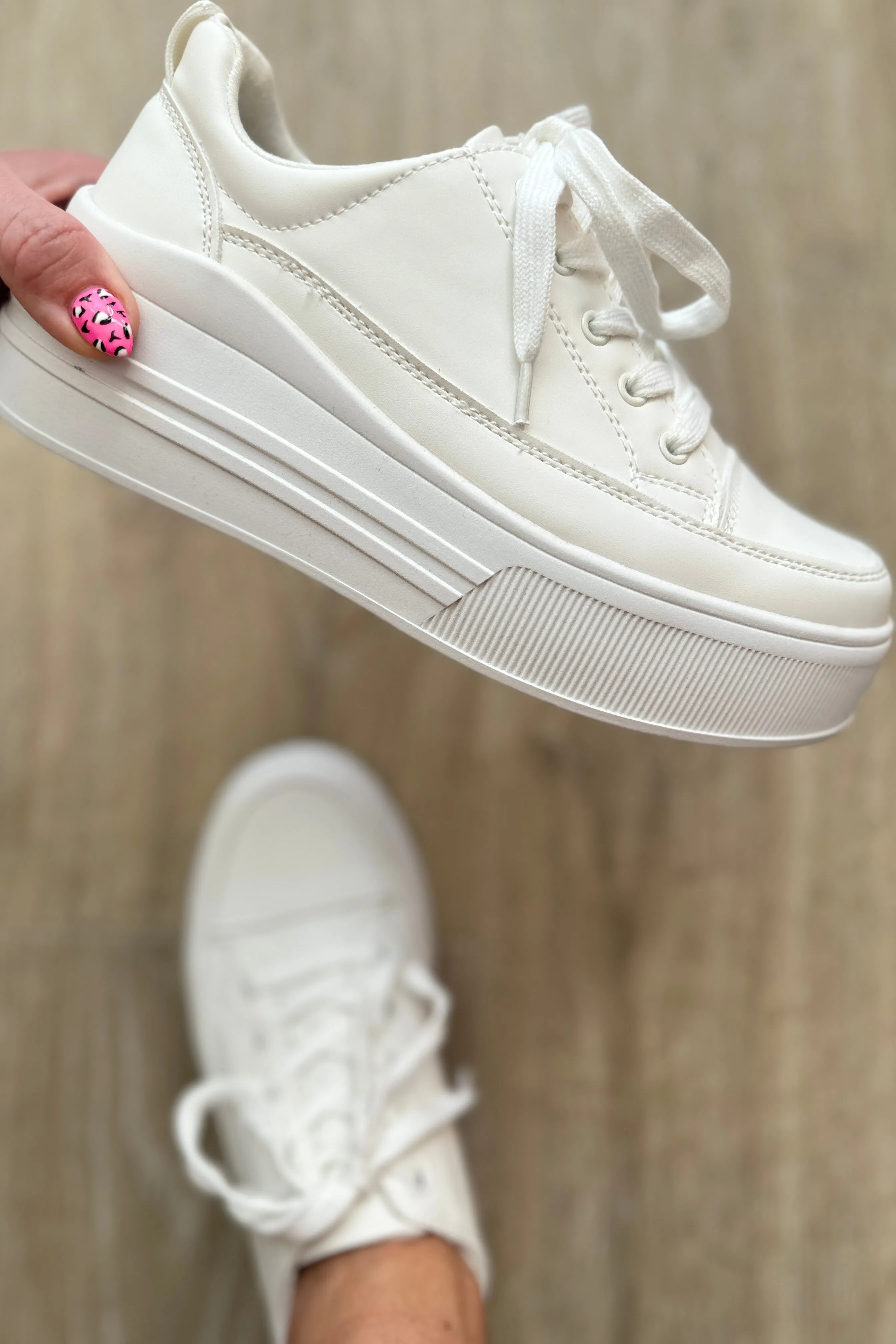 Take You Anywhere Sneakers in White - 4/10