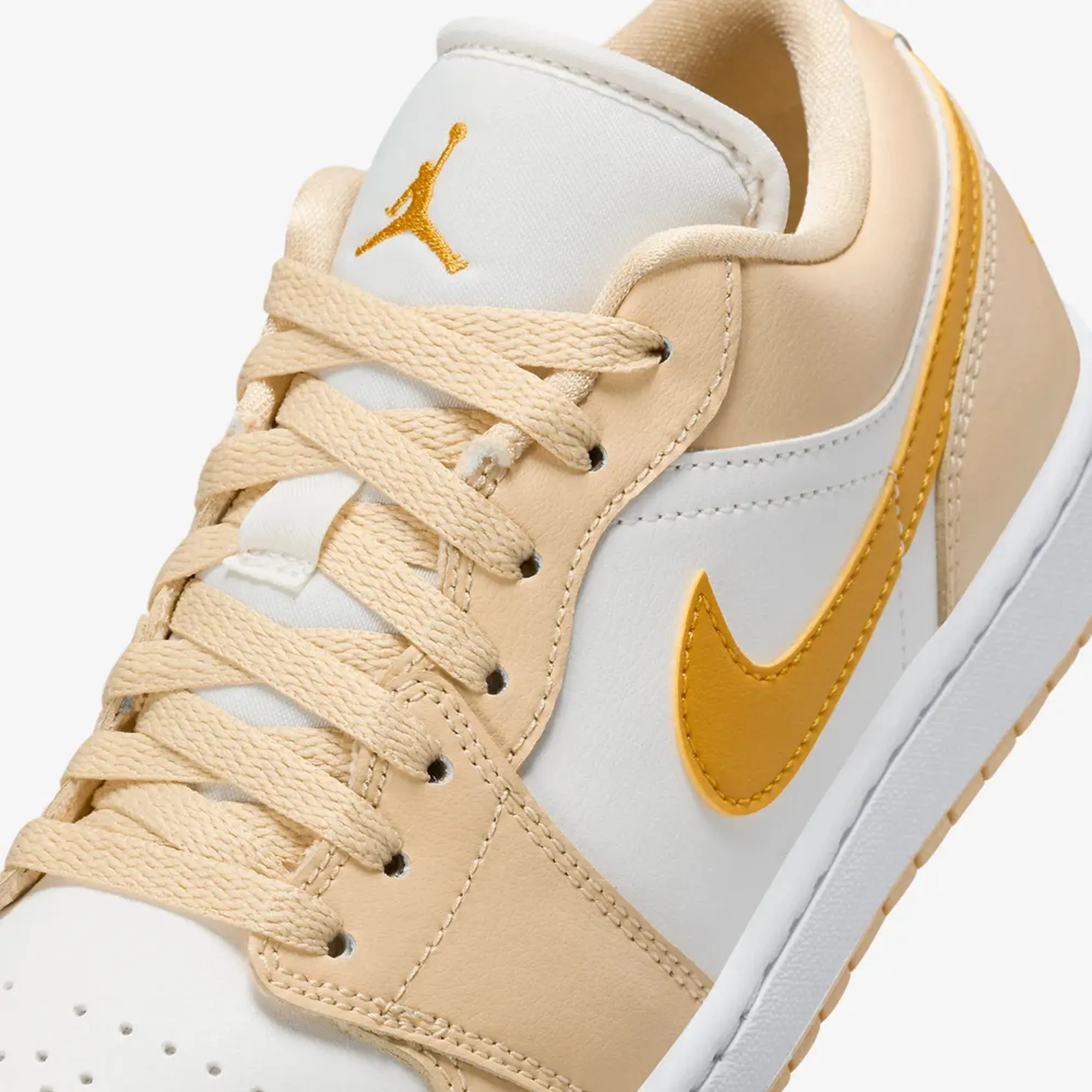 WMN'S AIR JORDAN 1 LOW 'SAIL/YELLOW OCHRE-PALE VANILLA-WHITE'