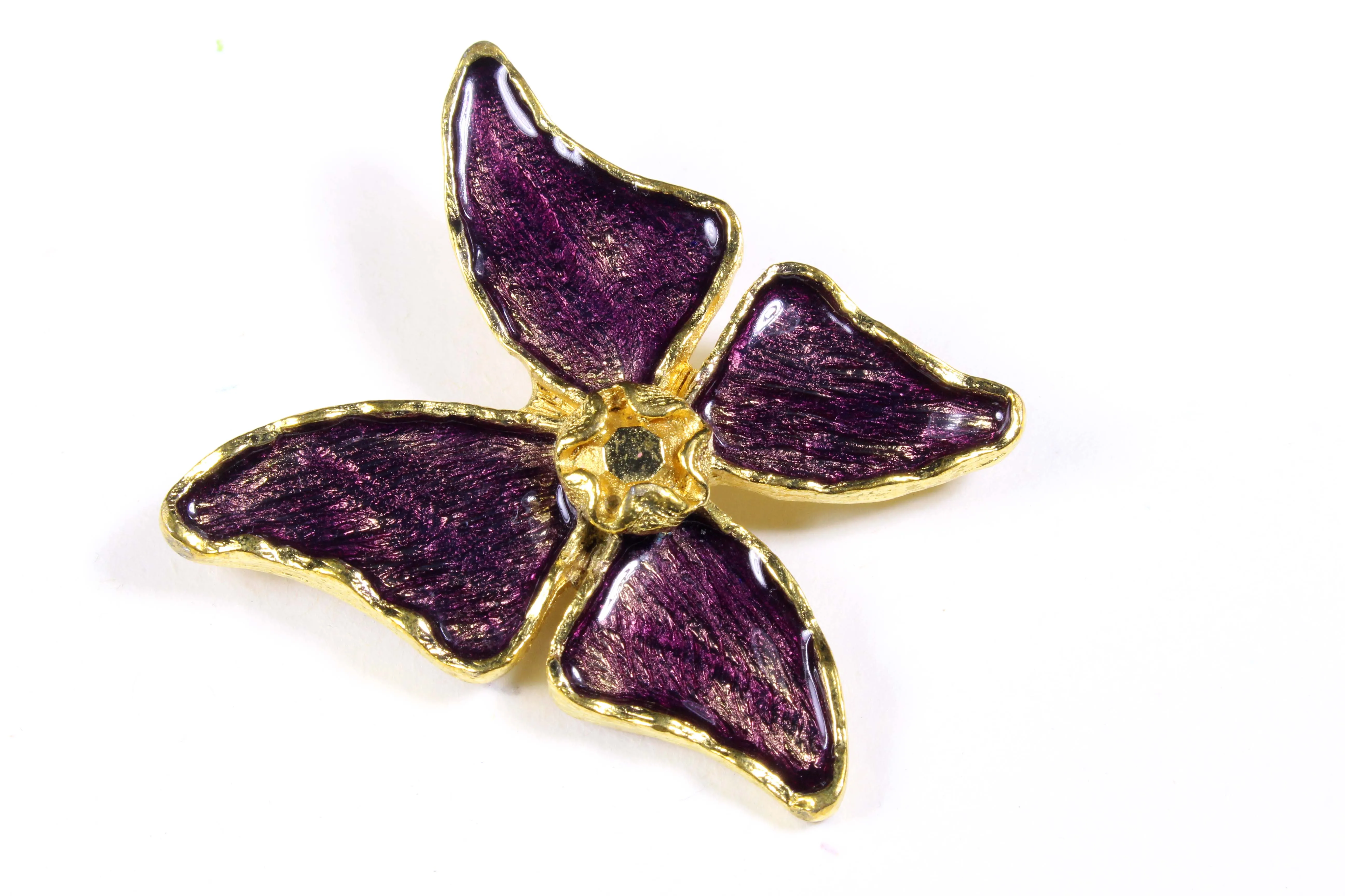 YVES SAINT LAURENT butterfly brooch