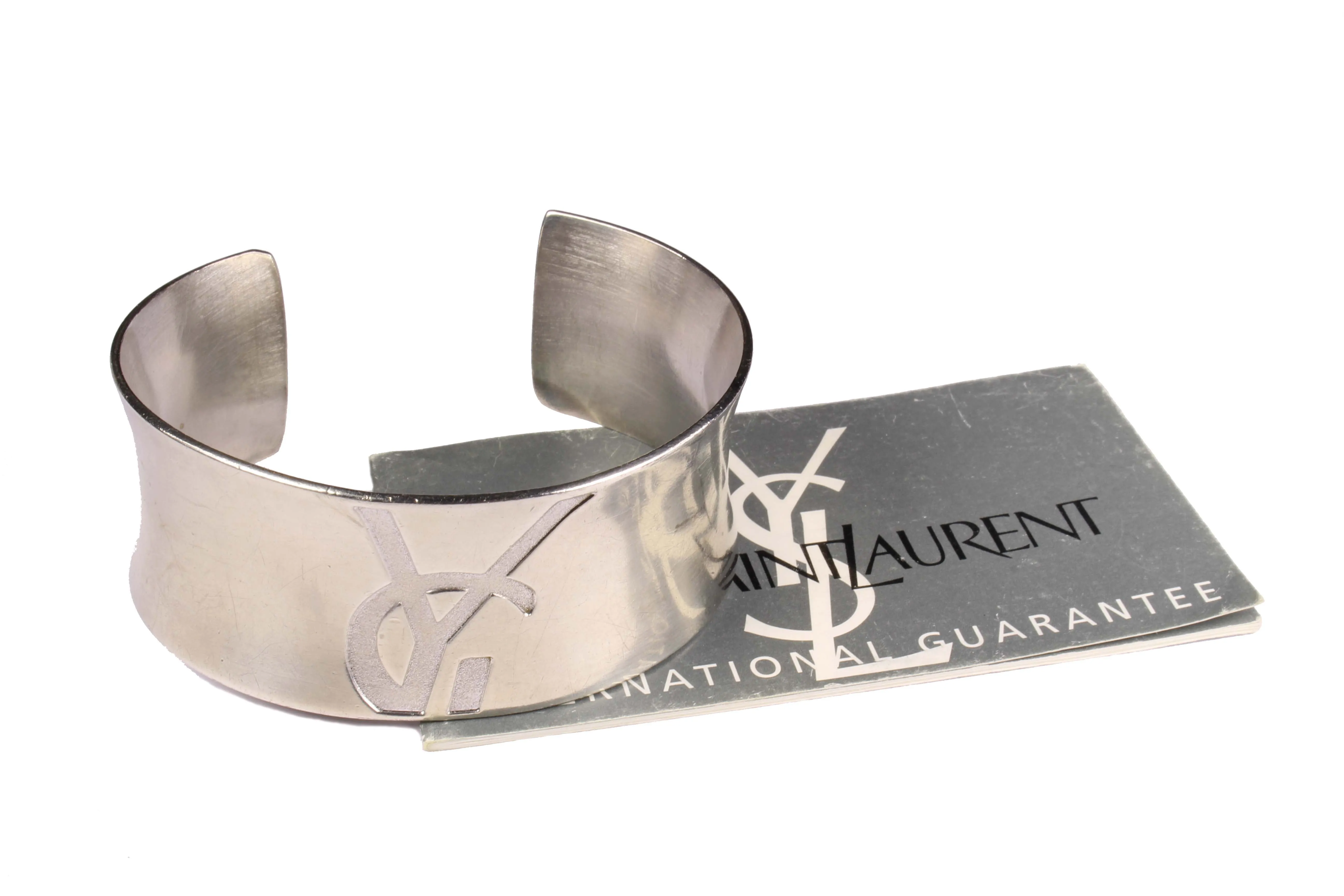 YVES SAINT LAURENT silver cuff bracelet