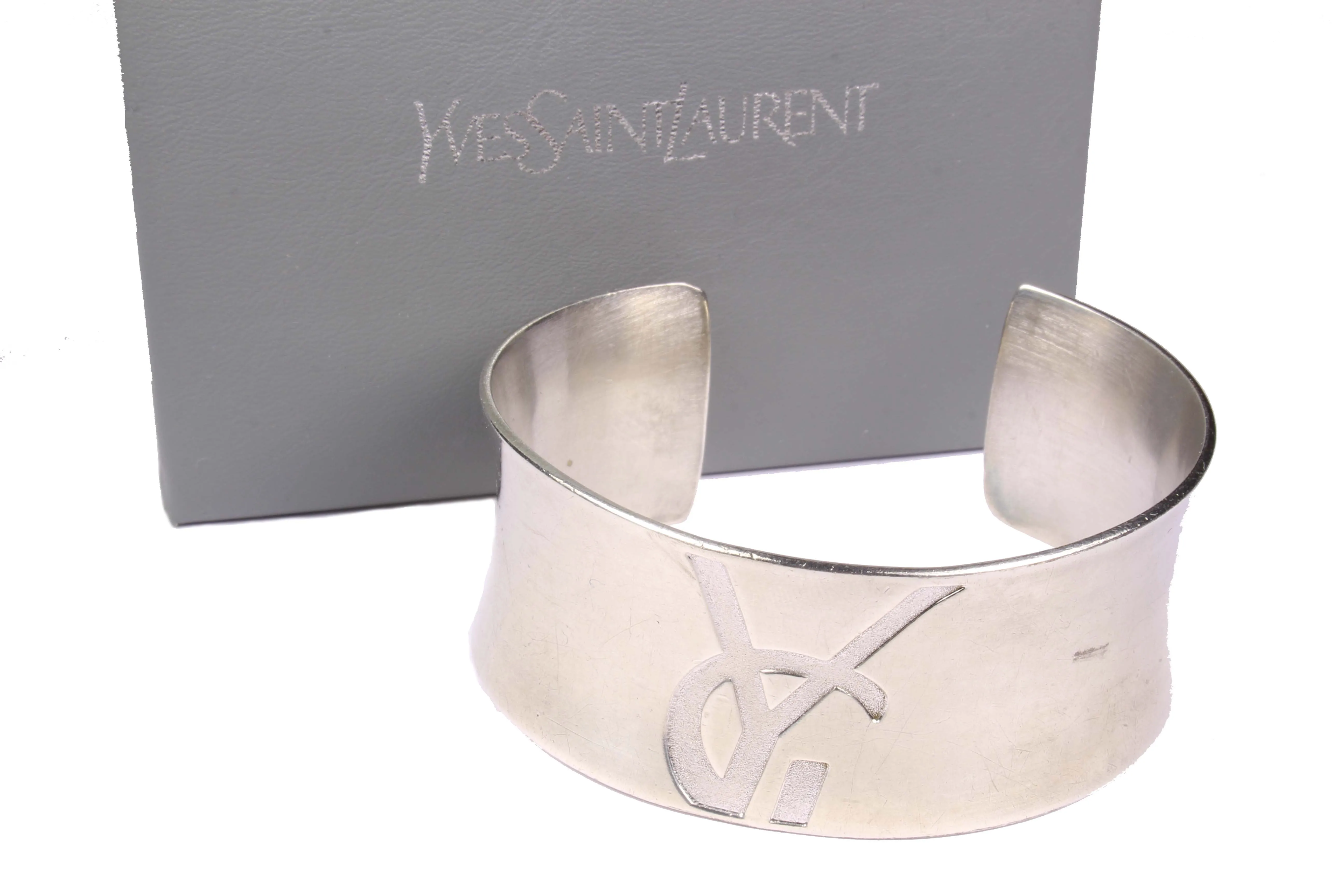 YVES SAINT LAURENT silver cuff bracelet