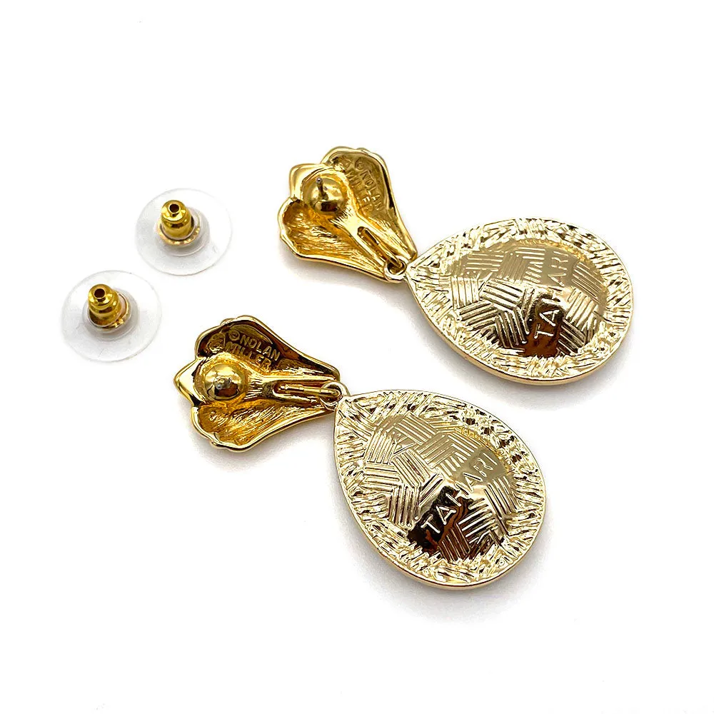 【カナダ輸入】ヴィンテージ NOLAN MILLER シェル ピアス/Vintage NOLAN MILLER Shell Post Earrings