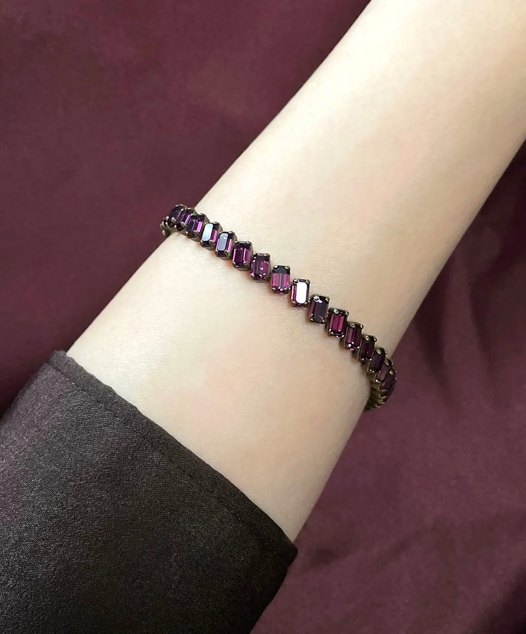 【ドイツ買付】ヴィンテージ SEIBOTH アメジストパープル ビジュー ブレスレット/Vintage SEIBOTH Amethyst Bijou Bracelet